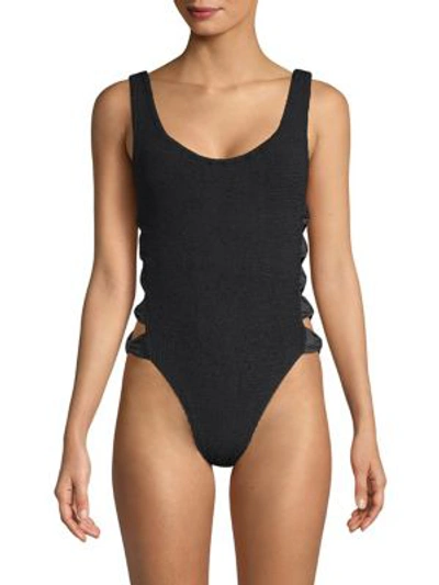 Shop Hunza G Greta One-piece Swimsuit In Black