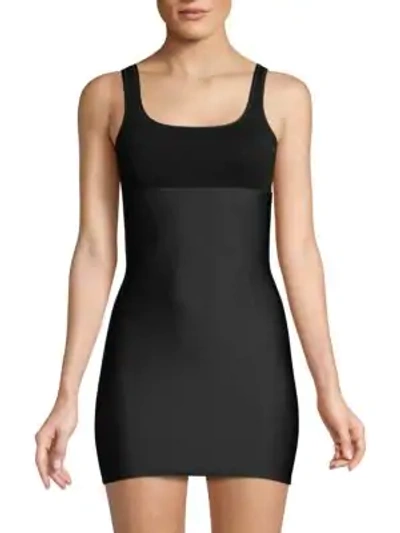 Shop Yummie Hidden Curves Firm Shaping High Waist Skirt Slip In Black