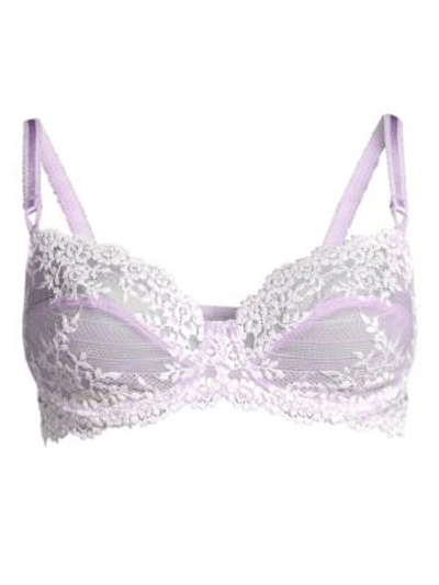Shop Wacoal Embroidered Underwire Bra In Lavender