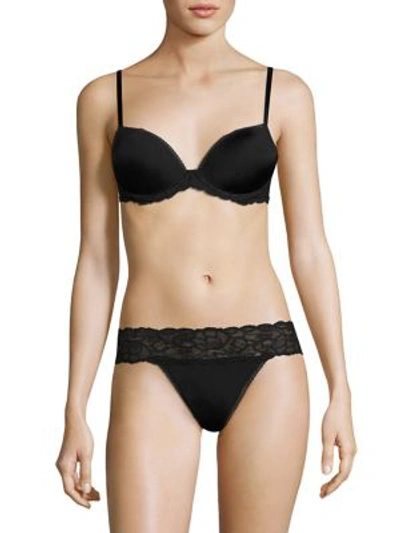 Shop Calvin Klein Underwear Seductive Comfort With Lace Demi Bra In Black