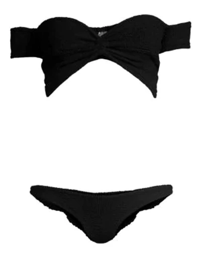 Shop Hunza G Brigette 2-piece Bikini Set In Black