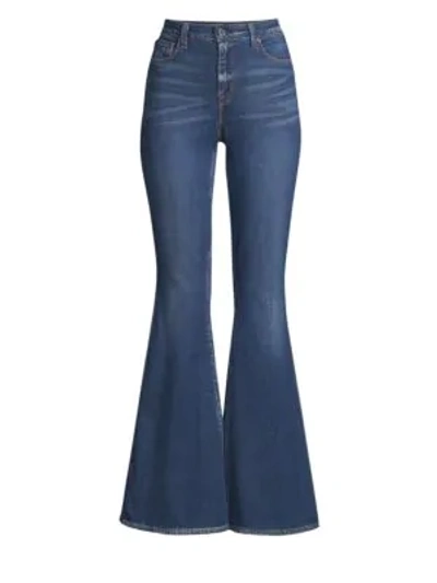 Shop Elie Tahari Leone Flare Jeans In Light Indigo