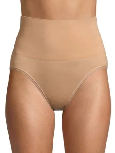 Shop Yummie Women's Shaping High-rise Brief In Almond