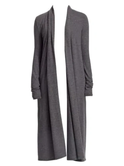 Shop The Row Renate Stretch Cashmere Cardigan In Dark Grey Melange