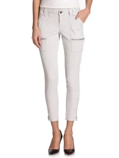 Shop Joie Park Zippered Skinny Pants In Soft Cement
