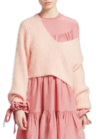 Shop 3.1 Phillip Lim / フィリップ リム Oversized Mohair Pullover In Blush