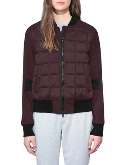 Shop Canada Goose Hanley Down Filled Bomber Jacket In Wellington Grape Black