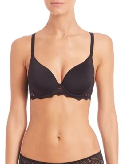 Simone Perele Caresse 3d Plunge T-shirt Bra In Black