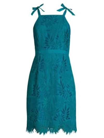 Shop Lilly Pulitzer Kayleigh Lace Sheath Dress In Tidal Wave