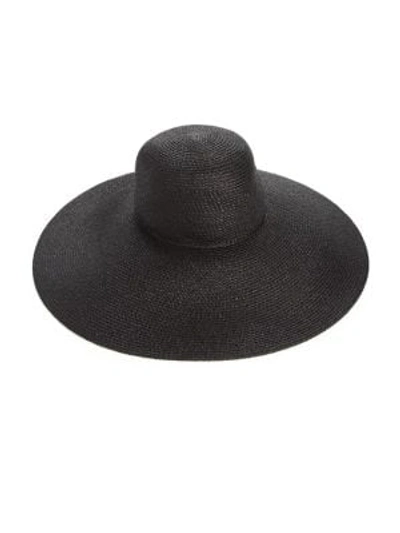 Shop Eric Javits Floppy Sun Hat In Black