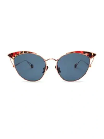 Shop Ahlem Women's Place Violet 53mm Cat-eye Sunglasses In Rose Gold Blue