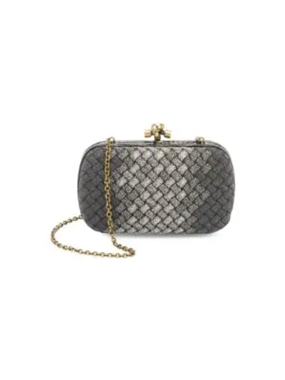 Bottega Veneta Chain Knot Clutch In Antique Silver ModeSens