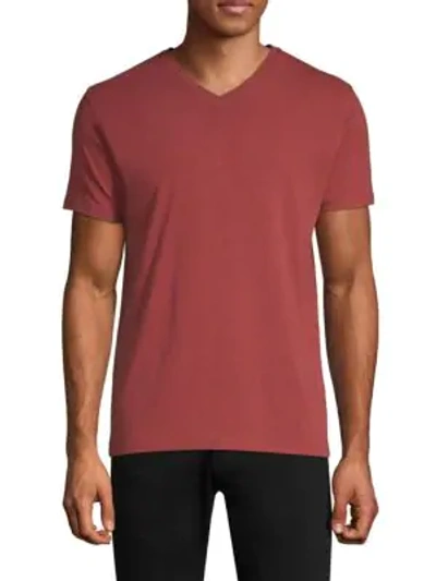 Shop Patrick Assaraf Jeff Regular-fit Tee In Red Earth