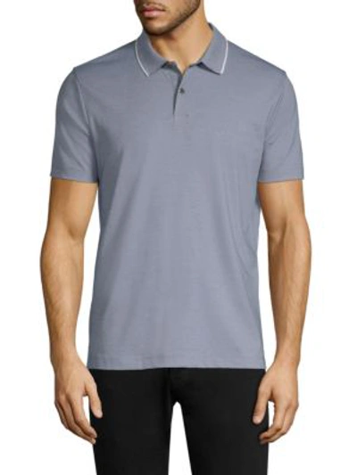 Shop Theory Casual Cotton Polo In Hydro White