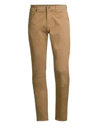 Shop 7 For All Mankind Total Twill The Straight Slim Chinos In Rich Khaki