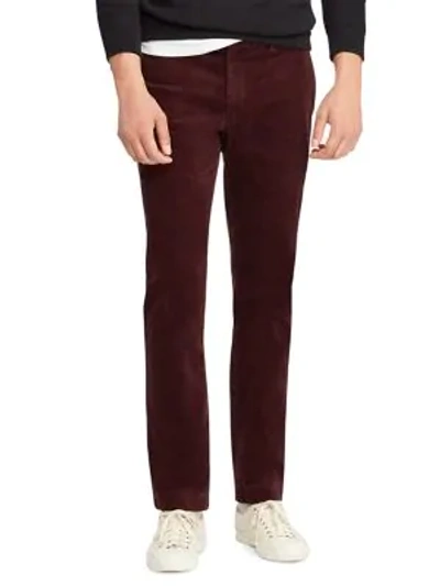 Shop Polo Ralph Lauren Slim-fit Corduroy Pants In Red