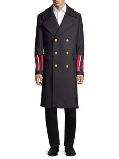 Tommy Hilfiger Military Captain's Double-breasted Coat In Sky Captain |  ModeSens