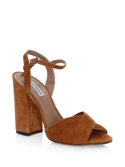 Shop Tabitha Simmons Kali Suede Slingback Sandals In Cognac