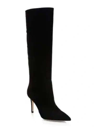 Shop Gianvito Rossi Tall Suede Boots In Black