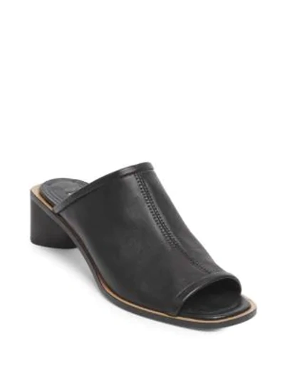 Shop Acne Studios Bernelle Leather Mules In Black