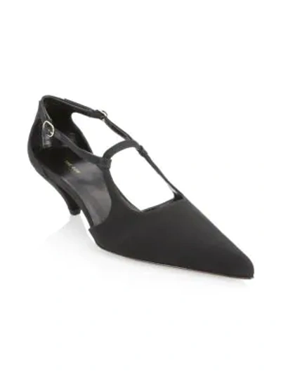 Shop The Row Bourgeoise Crepe De Chine Mary Jane Pumps In Black