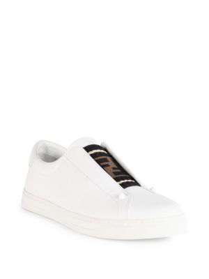 fendi white slip on sneakers