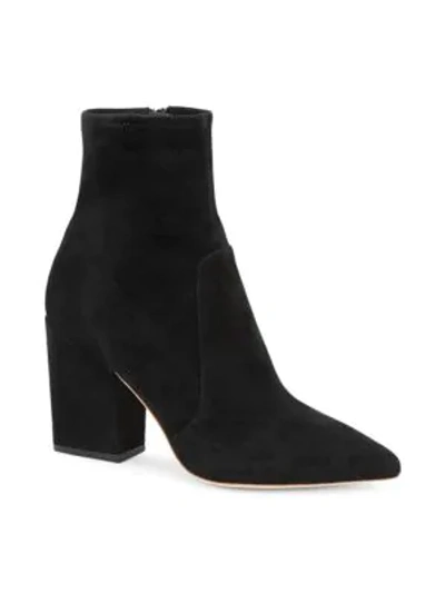 Loeffler Randall Isla Suede Chunky-heel Boots In Black