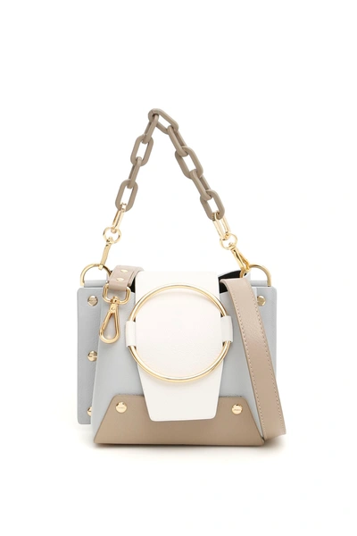 Shop Yuzefi Mini Bucket Bag In Bianco Azure|bianco