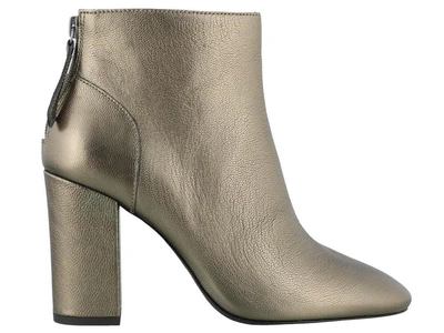Shop Ash Joy Zipped Ankle Boots In Gold