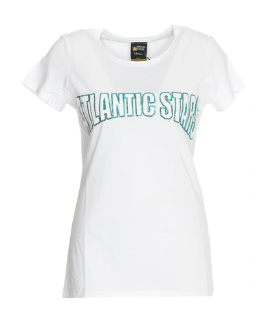 Shop Atlantic Stars Sequinned T In White