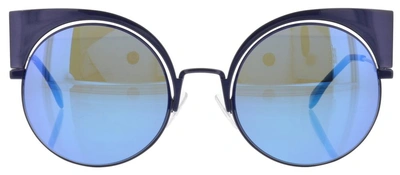 Shop Fendi Eyeshine Sunglasses In Blue