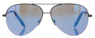 Shop Victoria Beckham Classic Black Sea Sunglasses In Blue