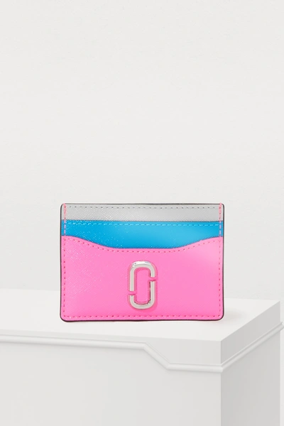 Shop Marc Jacobs Card Holder In Bright Pink Multi