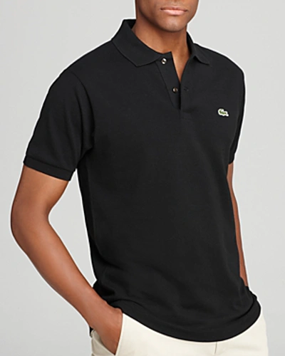 Shop Lacoste Pique Classic Fit Polo Shirt In Black