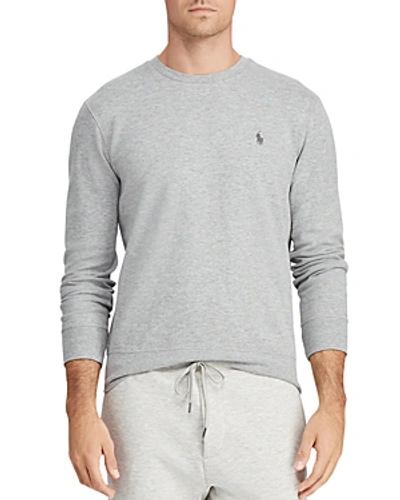 Shop Polo Ralph Lauren Jersey Crewneck Sweatshirt In Gray