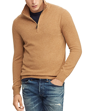 Polo Ralph Lauren Merino Wool Half-zip Sweater In Brown | ModeSens
