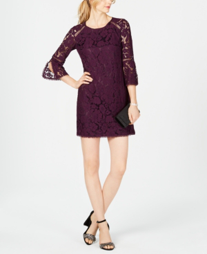 vince camuto purple lace dress