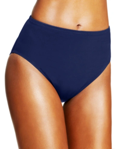 Shop Miraclesuit High-waist Tummy-control Bikini Bottoms In Midnight Blue