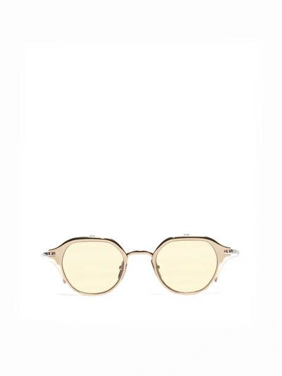 Shop Thom Browne Sunglasses In Oro Argento