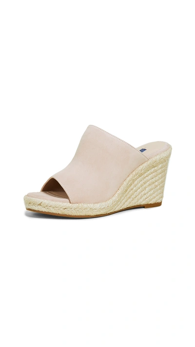 Shop Stuart Weitzman Marabella Wedge Mules In Dolce