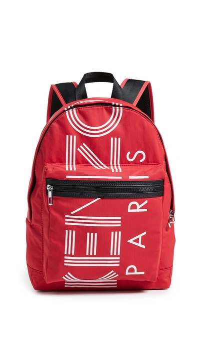 Shop Kenzo Sport Backpack In Medium Red