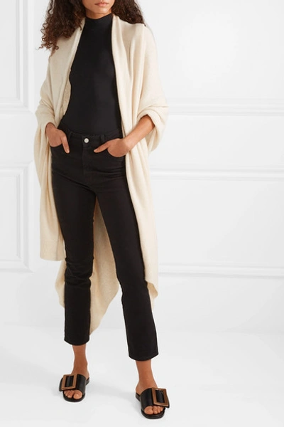 Shop The Row Hern Asymmetric Cashmere-blend Cardigan In White