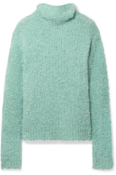 Shop Sies Marjan Sukie Oversized Bouclé Turtleneck Sweater In Jade