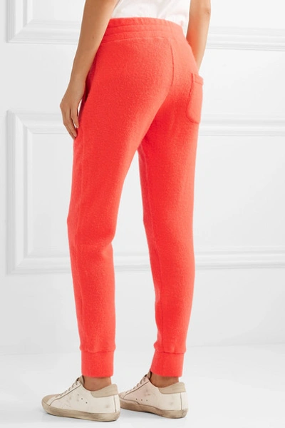 Shop The Elder Statesman Cashmere Track Pants In Tomato Red