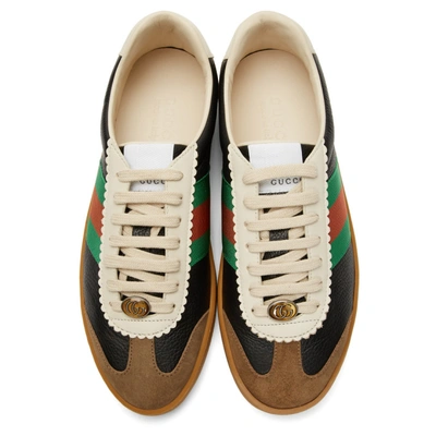 Shop Gucci Navy And Taupe G74 Sneakers In 2361 Ardesi