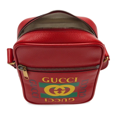 Shop Gucci Red Vintage Logo Messenger Bag In 6461 Red
