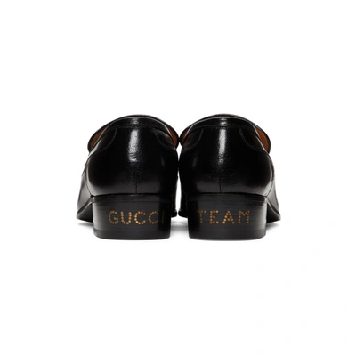 Shop Gucci Black Ny Yankees Edition High Loomis Loafers In 1000 Black