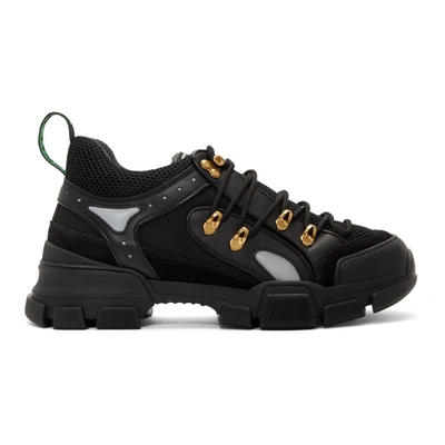 Shop Gucci Black Flashtrek Sneakers In 1079 Black