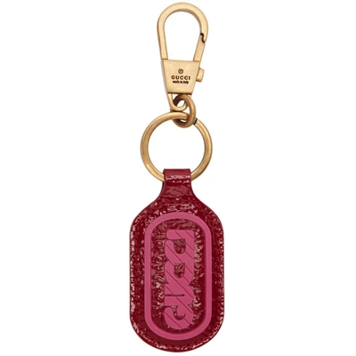 Shop Gucci Red Game Keychain In 6475 Red