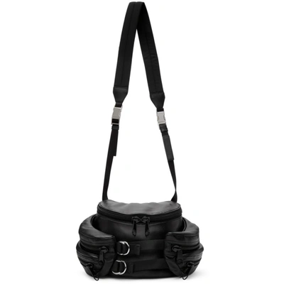 Shop Alexander Wang Black Double Buckle Bag In 001 Black